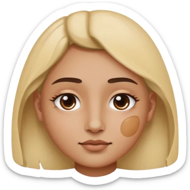 Paint on only nose, half body, ellipse face. sticker