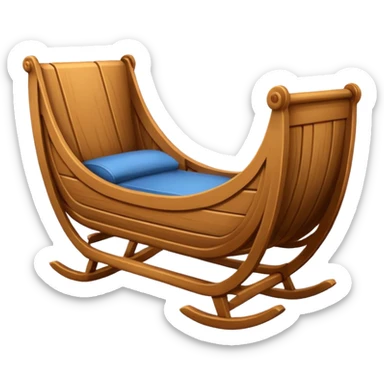 noel wood cradle sticker