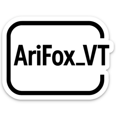the GLOCK logo, except the letters say "AriFox_VT" sticker
