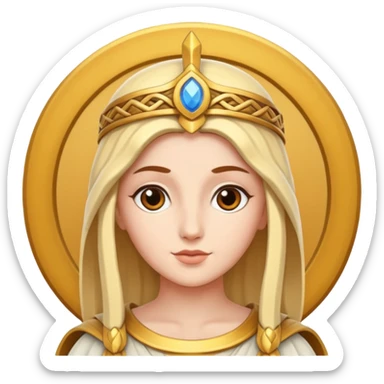 athena, wise and posing sticker