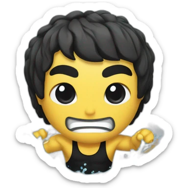 Bruce lee fighting water sticker