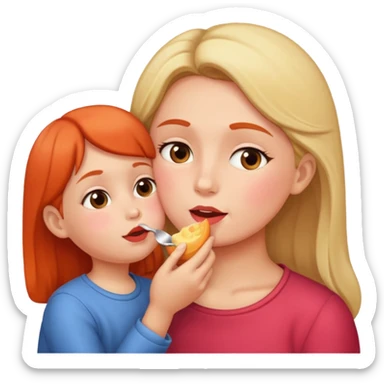 بچه ای که داره جیجی مامانشو میخوره sticker