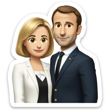Macron et Brigitte sticker