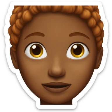 dark ginger girl with freckles sticker