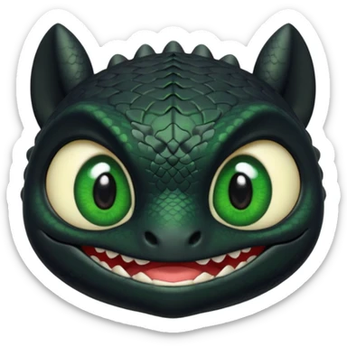 Toothless face only from how to train your Dragon sticker