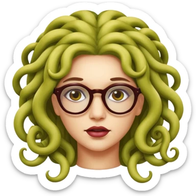 Medusa Versace with glasses  sticker