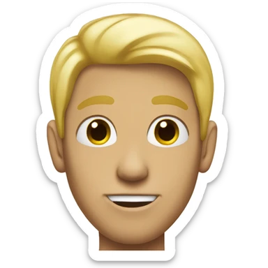 Tall blonde skinny guy with piercings sticker
