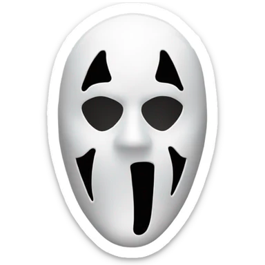 Ghostface mask sticker