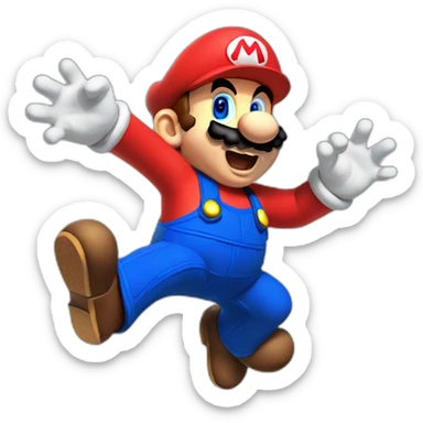 Mario jumping  sticker