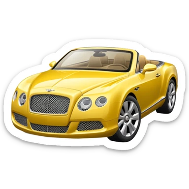 Yellow Bentley sticker