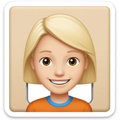 A white wall and face has this emoji :) sticker