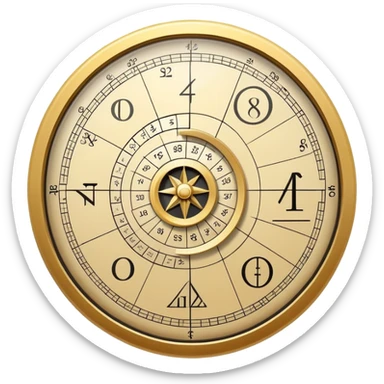 An icon featuring the golden ratio spiral, accompanied by mathematical equations and symbols. The design includes geometric shapes, a calculator, and a compass, symbolizing the study of numbers, patterns, and mathematical principles. Transparent background highlights the beauty of mathematics. sticker