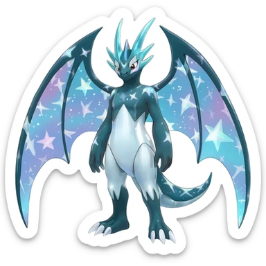 Shiny Starry Wishy Washy Nargacuga-Silvally-Absol-Digimon-fusion sticker