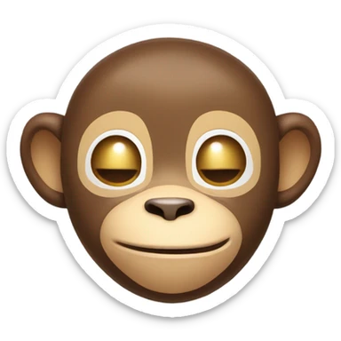 cute monkey dreaming sticker
