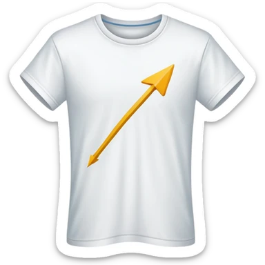 upward arrow with a t-shirt fashion item sticker