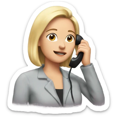 Melanie talking to Chandler on the phone  sticker