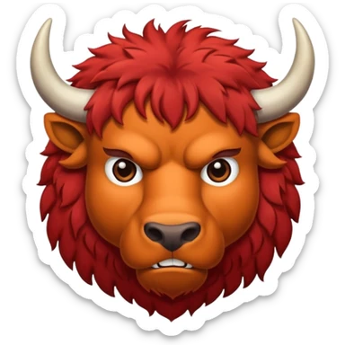 red buffalo  sticker