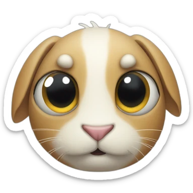 Fisheye rabbit face sticker