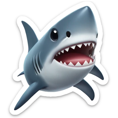Shark wih love eys sticker