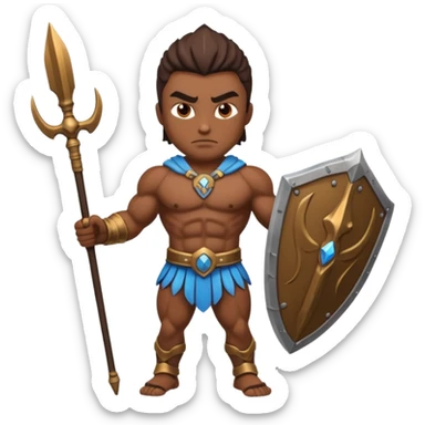 A titan wih a spear sticker