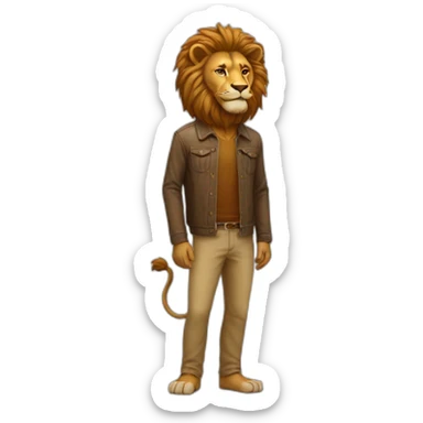 lion man full body sticker