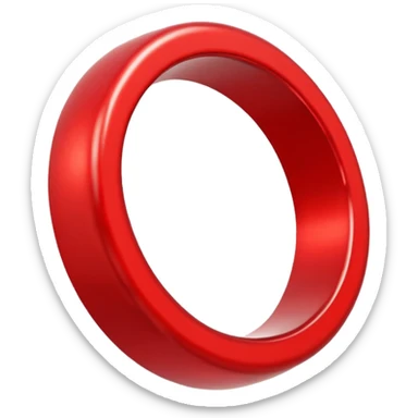 red circle ring sticker