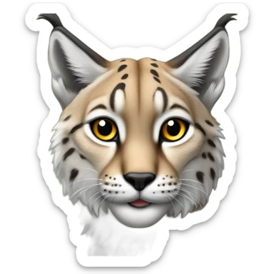 Lynx with bog ears sticker