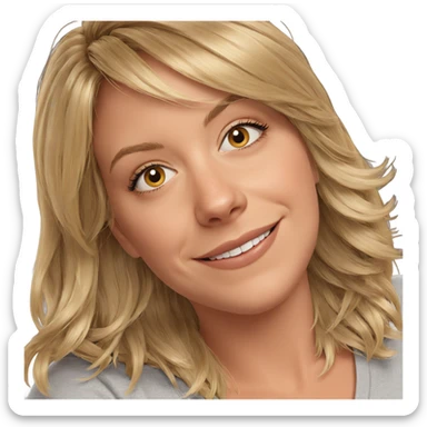 blonde girl portrait smiling sticker