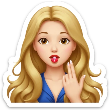 Sexy woman with a big butt blowing kisses sticker