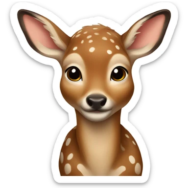Fawn with a butterfly  sticker