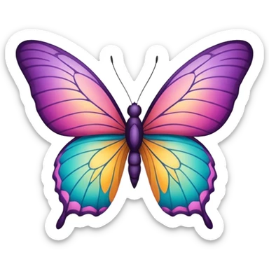 mariposa aesthetic de color sticker