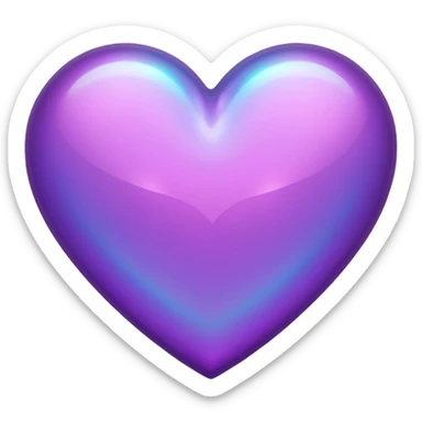 purple heart with a holographic shine sticker