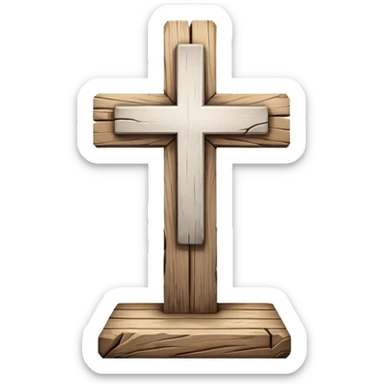 White cross sticker