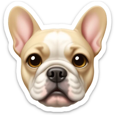 Beige French bulldog sticker