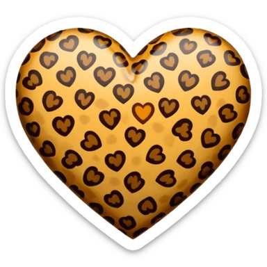 corazón animalprint sticker