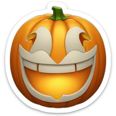 laughing jack-o-lantern with tears sticker