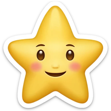 A star emoji smiling softly and eyes closed sticker