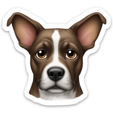 Dog brindle with pointed ears  sticker