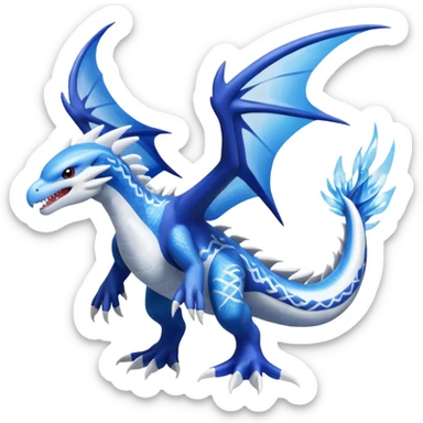 Kyurem-Kyogre-Latios-Lugia-Fakémon-hybrid-creature (full body)  sticker