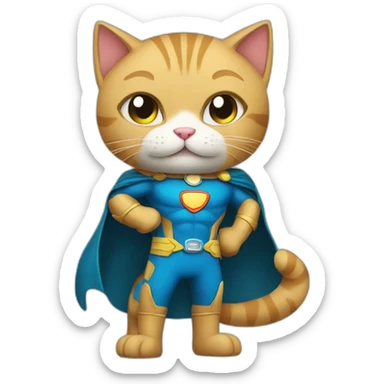 A super hero cat  sticker
