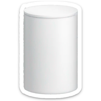 white Cylinder full closed sticker