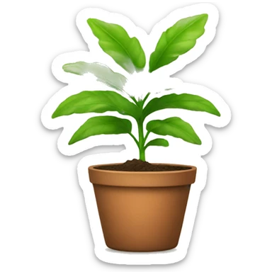 plant in a pot sticker