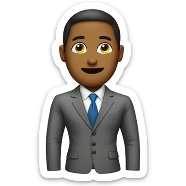 bagel in suit like a man sticker