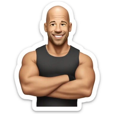 happy vin diesel sticker