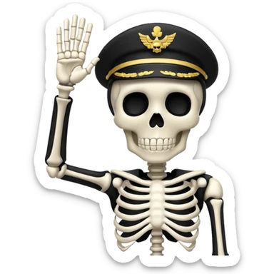 Skeleton salute emoji sticker