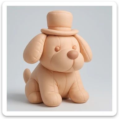 dog with tophat sticker