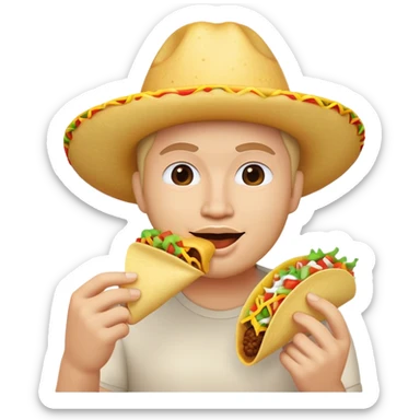 My Memoji eating a taco sticker