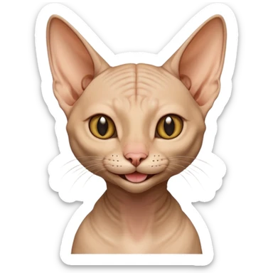 sphinx cat smiling sticker