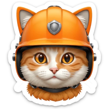 Котик в шлеме  sticker