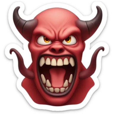 a demon cursing sticker